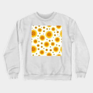 Sunflowers Pattern Crewneck Sweatshirt